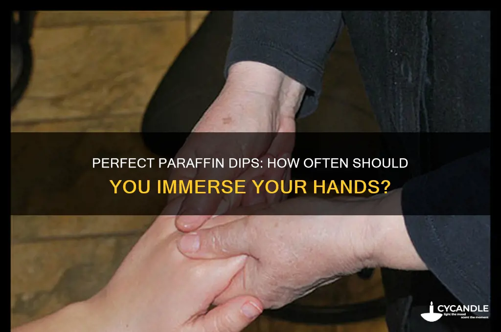 how many times to dip hands in paraffin