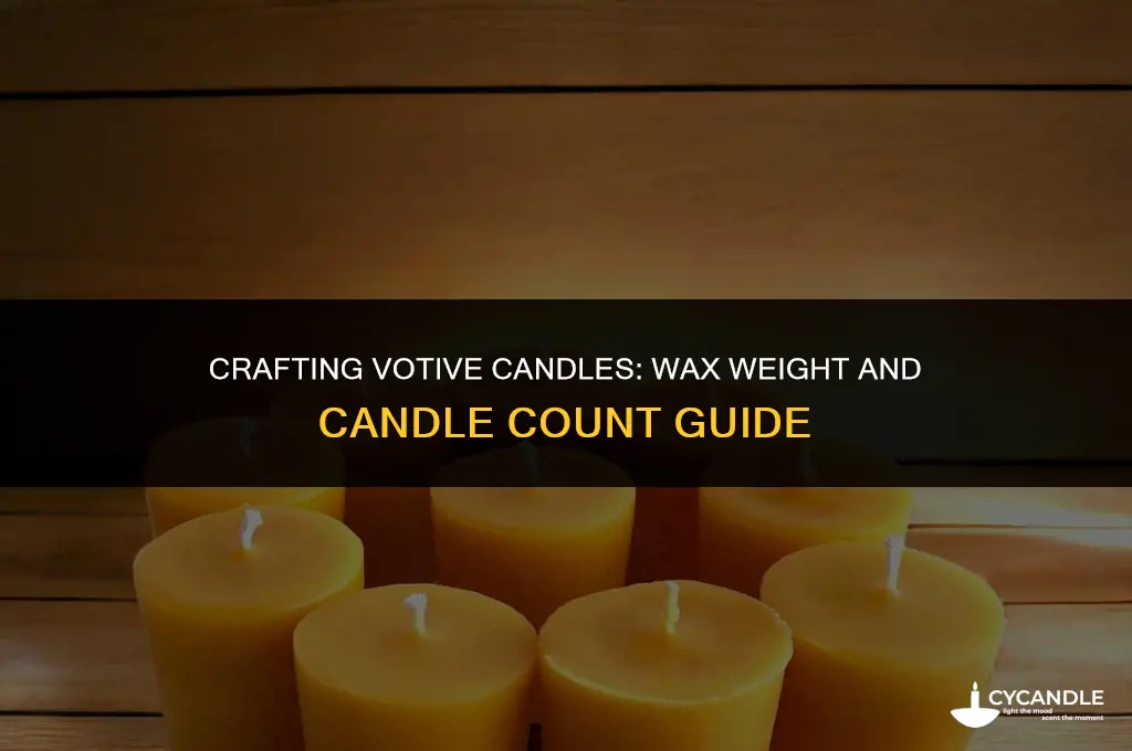 how many votive candles per pound of wax