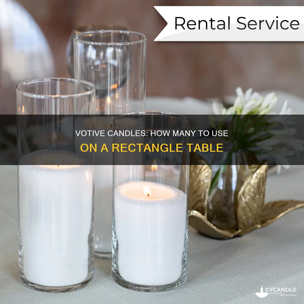 how many votive candles per rectangle table