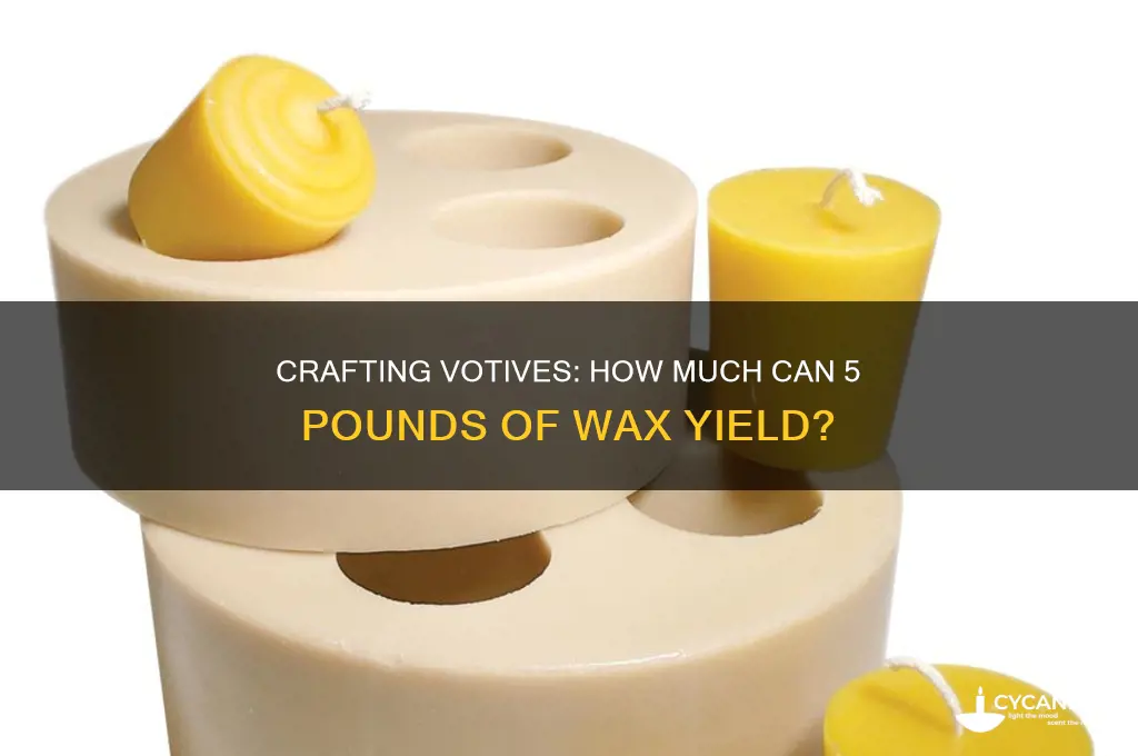 how many votives can 5 pounds of wax make