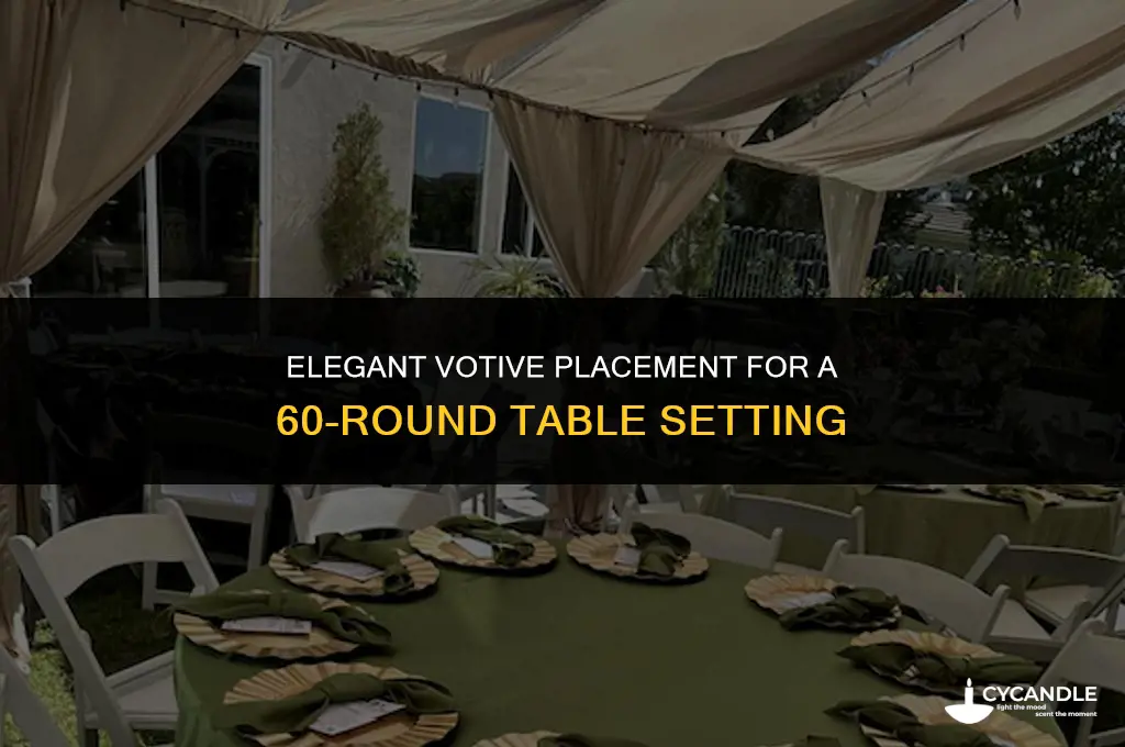 how many votives per 60 round table