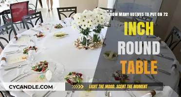 Elegant Votive Arrangement Ideas for a 72-Inch Round Table