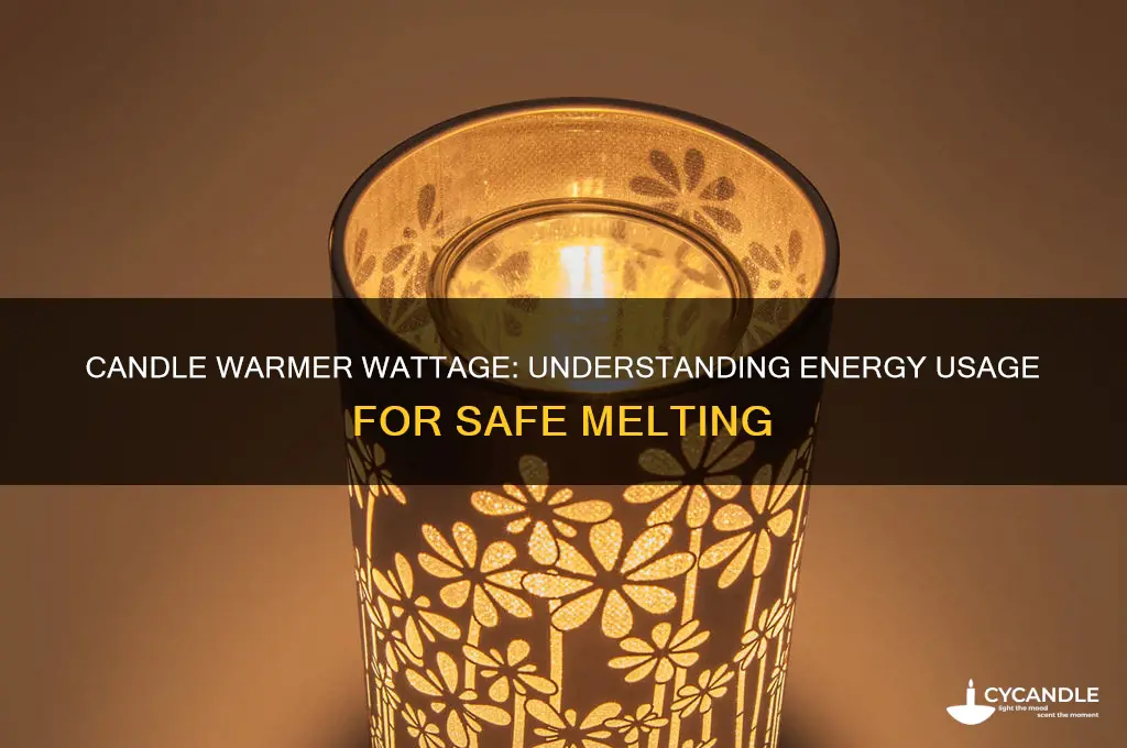 how many watts does a candle warmer use