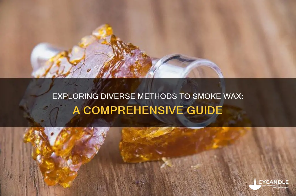 how many ways can you smoke wax