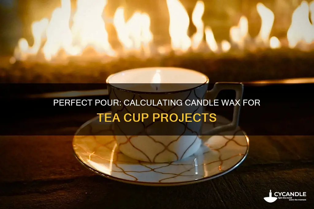how mich candle wax ia needed for a tea cup
