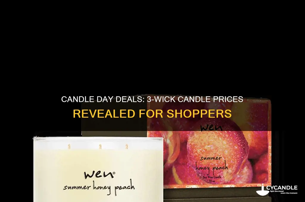 how much are 3 wick candles on candle day