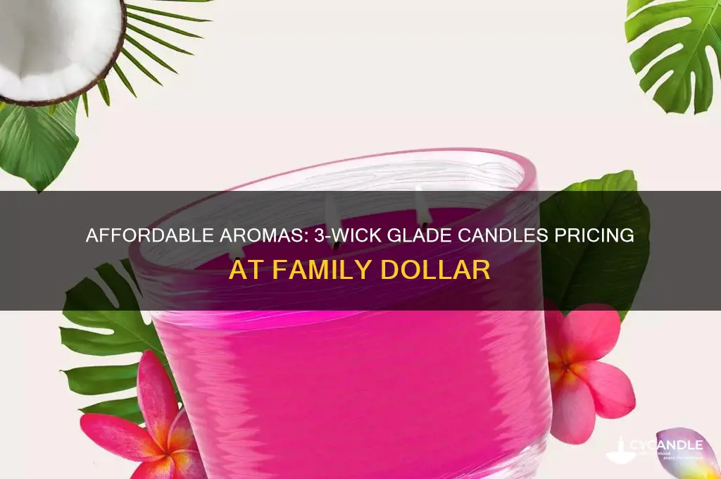 how much are 3 wick glade candles at family dollar