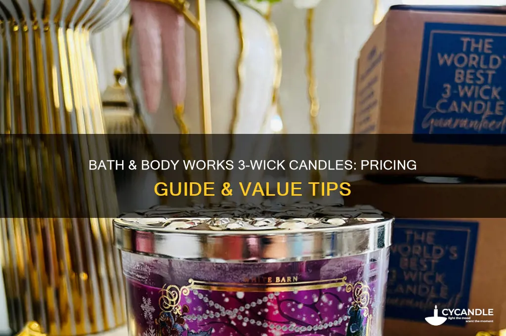 how much are bath and body works 3 wick candles