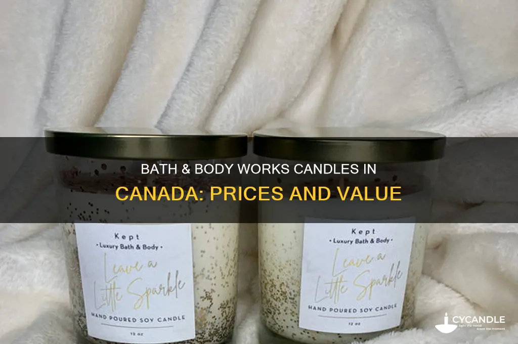 how much are bath and body works candles canada
