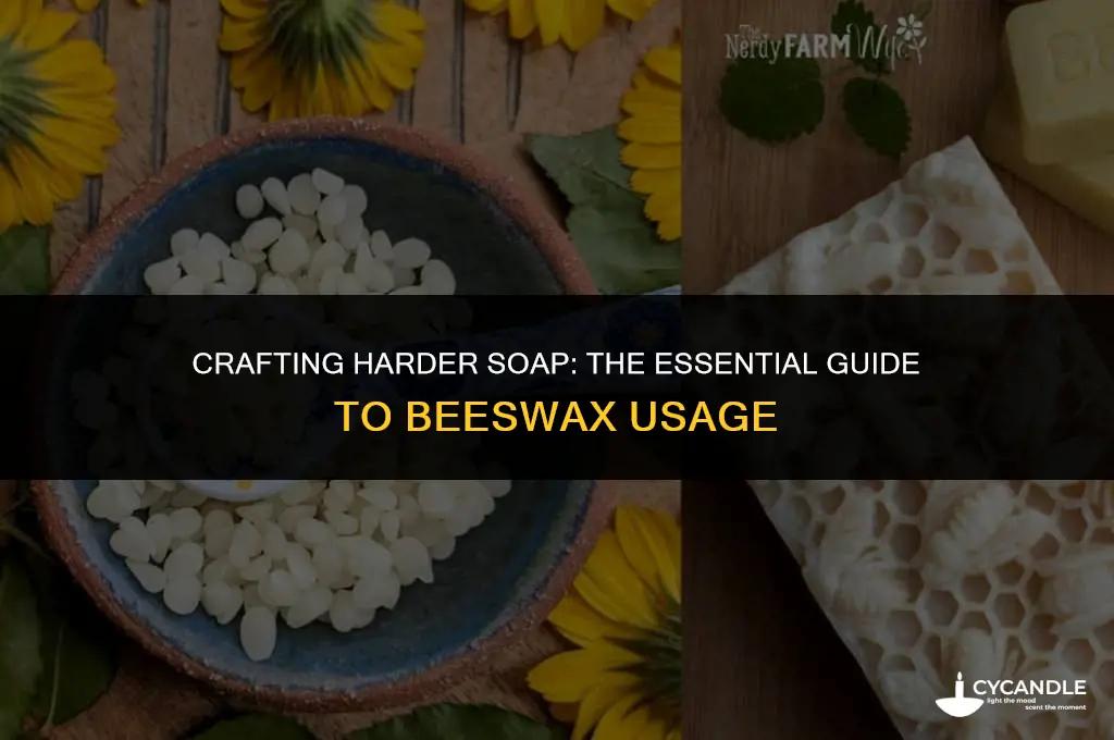 how much bees wax do i use to harder saop