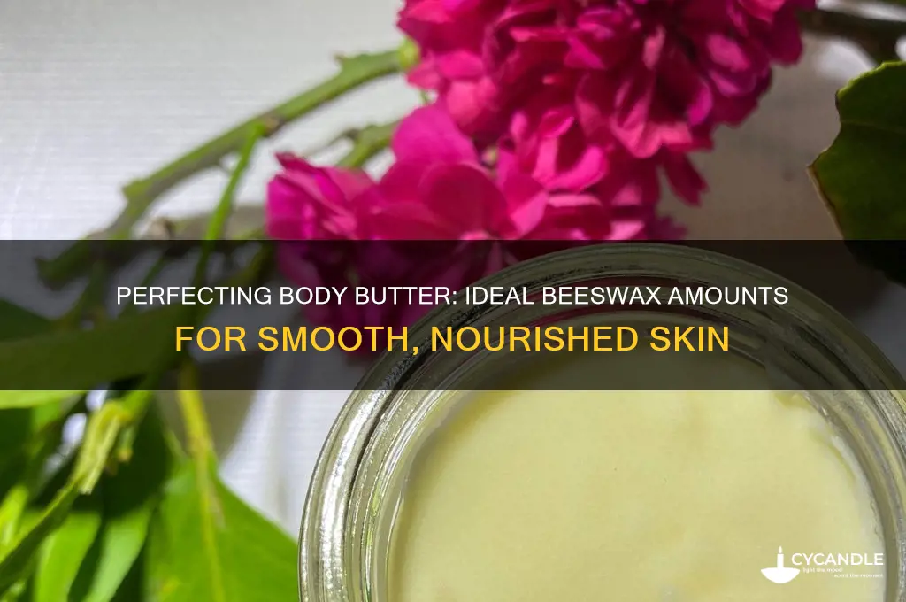 how much beeswax in body butter