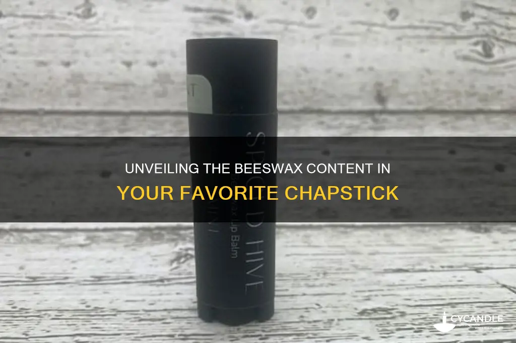 how much beeswax is in chapstick