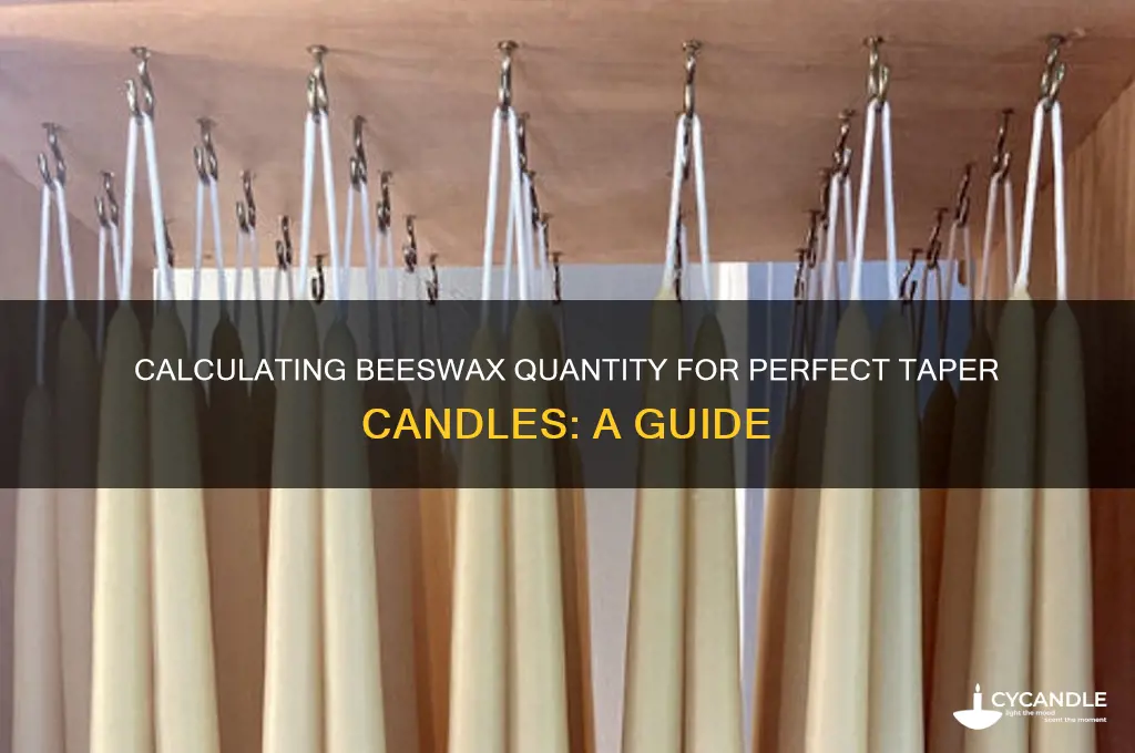 how much beeswax per taper candle