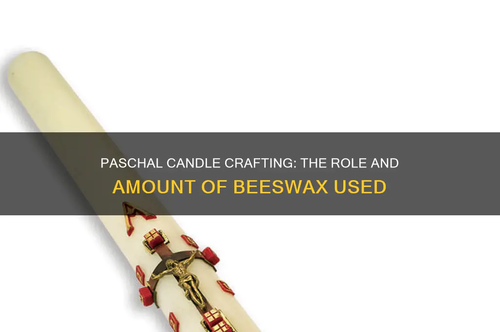 how much beewax in paschal candle