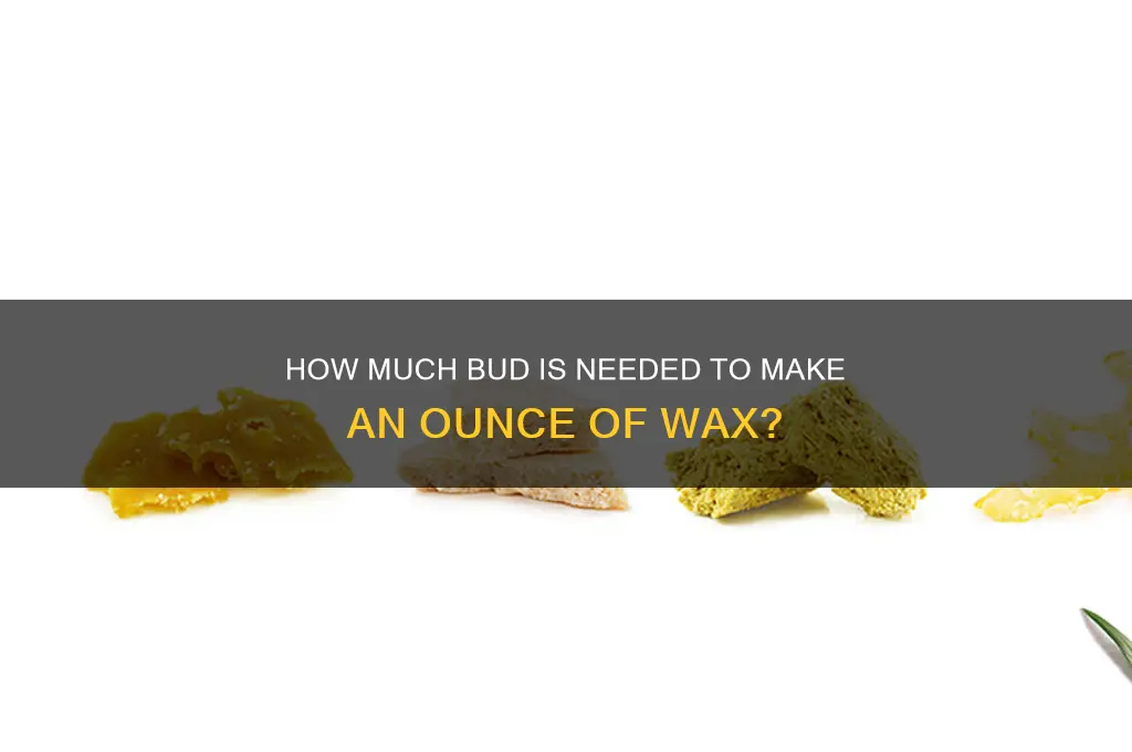 how much bud to make an ounce of wax