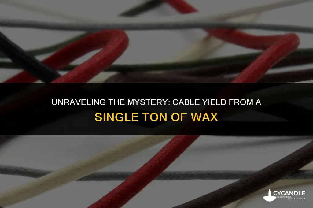 how much cable comes from one tones wax