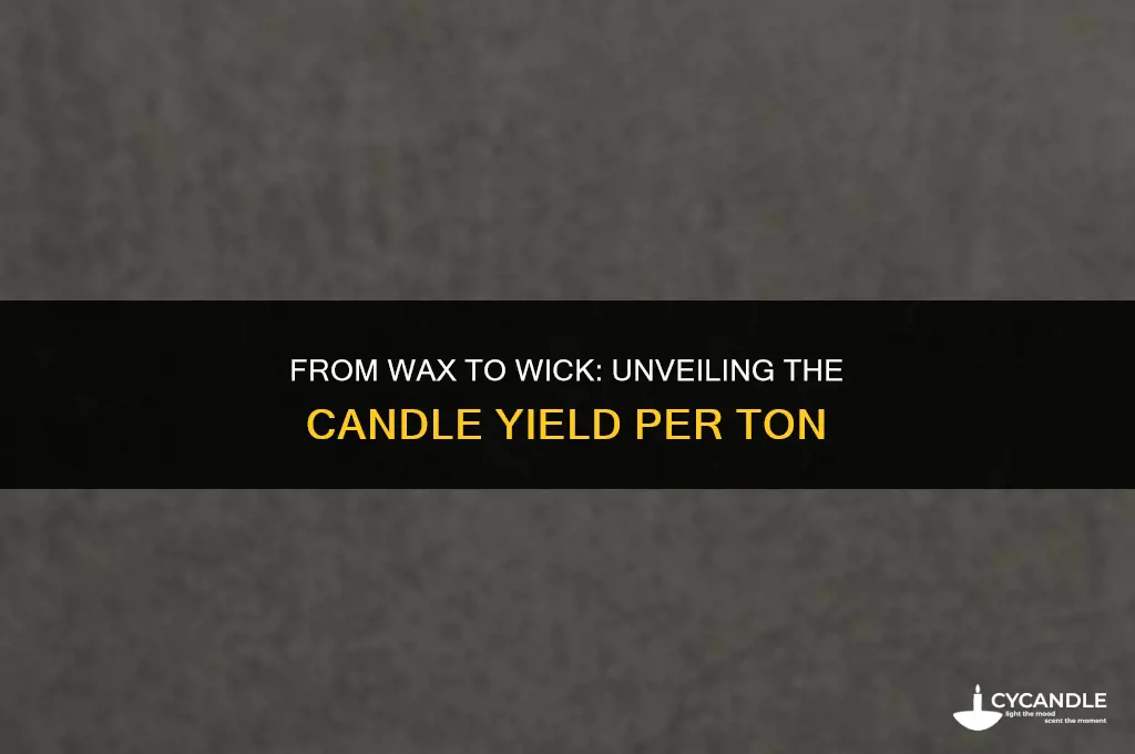 how much cadle comes from one tonss wax