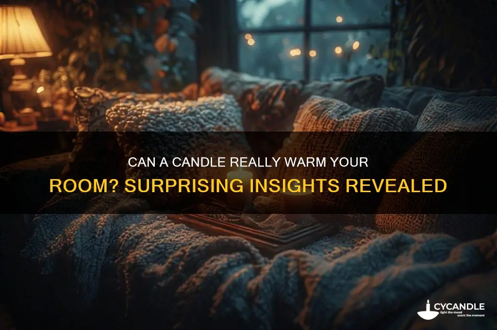 how much can a candle warm a room