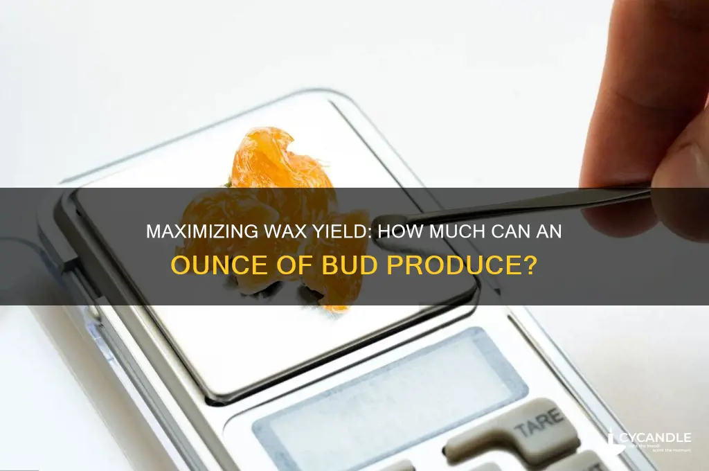 how much can an ounce of bud makd in wax