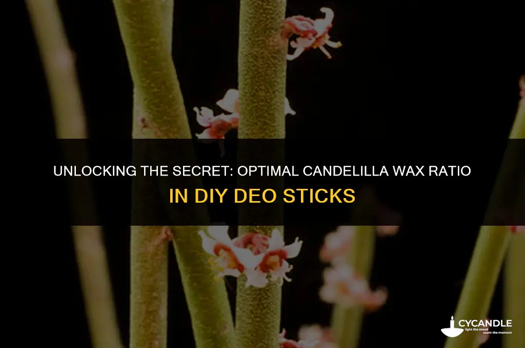 how much candelilla wax in deo stick