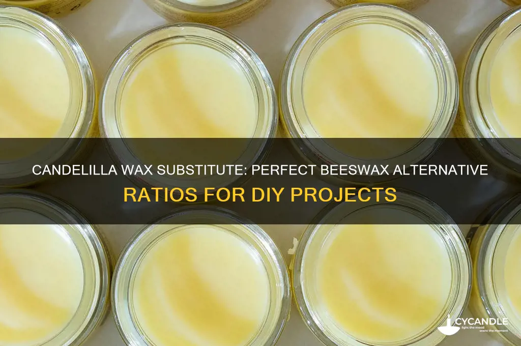how much candelilla wax to substitute for beeswax