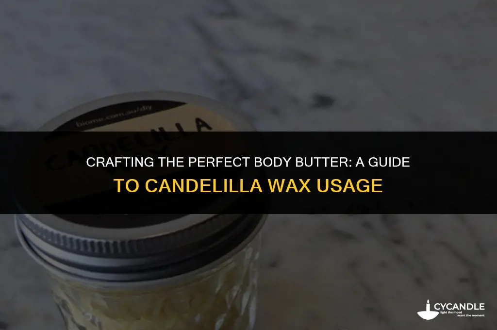 how much candelilla wax to use in body butter