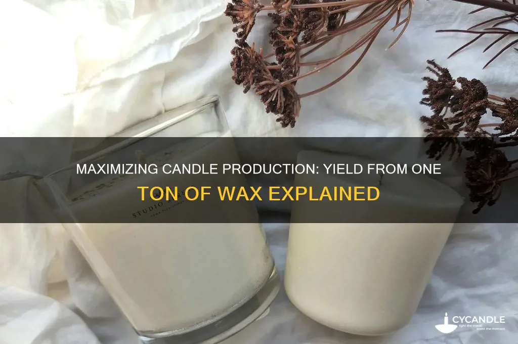 how much candle comes from one tones wax