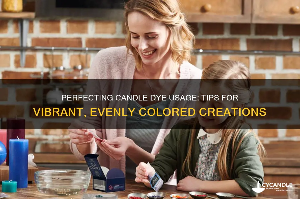 how much candle dye should i use