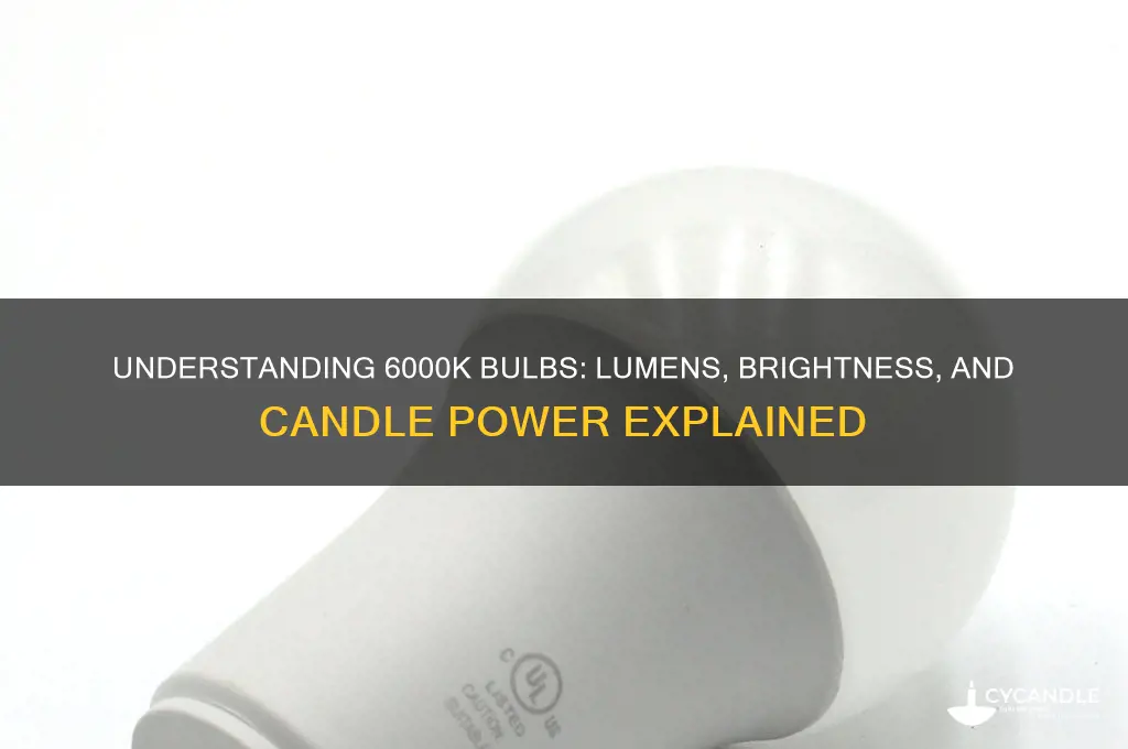 how much candle power are 6000 k bulbs