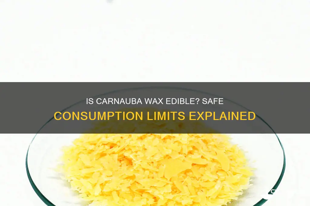 how much carnauba wax can you eat
