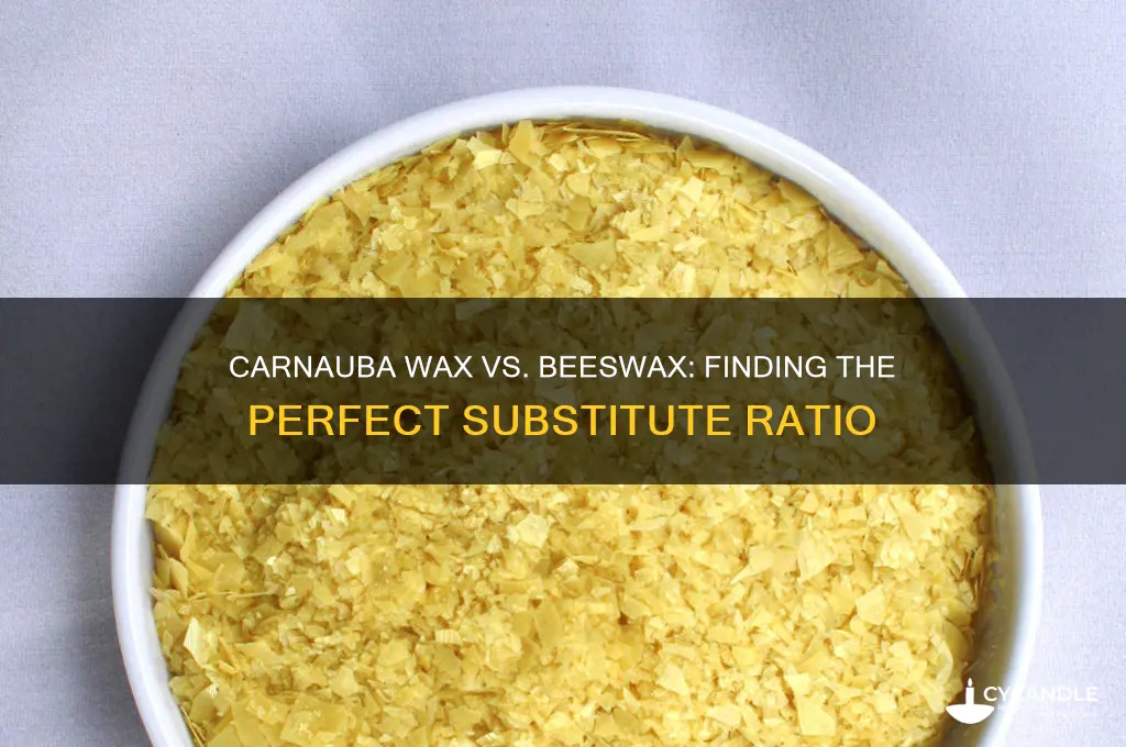 how much carnauba wax instead of beeswax