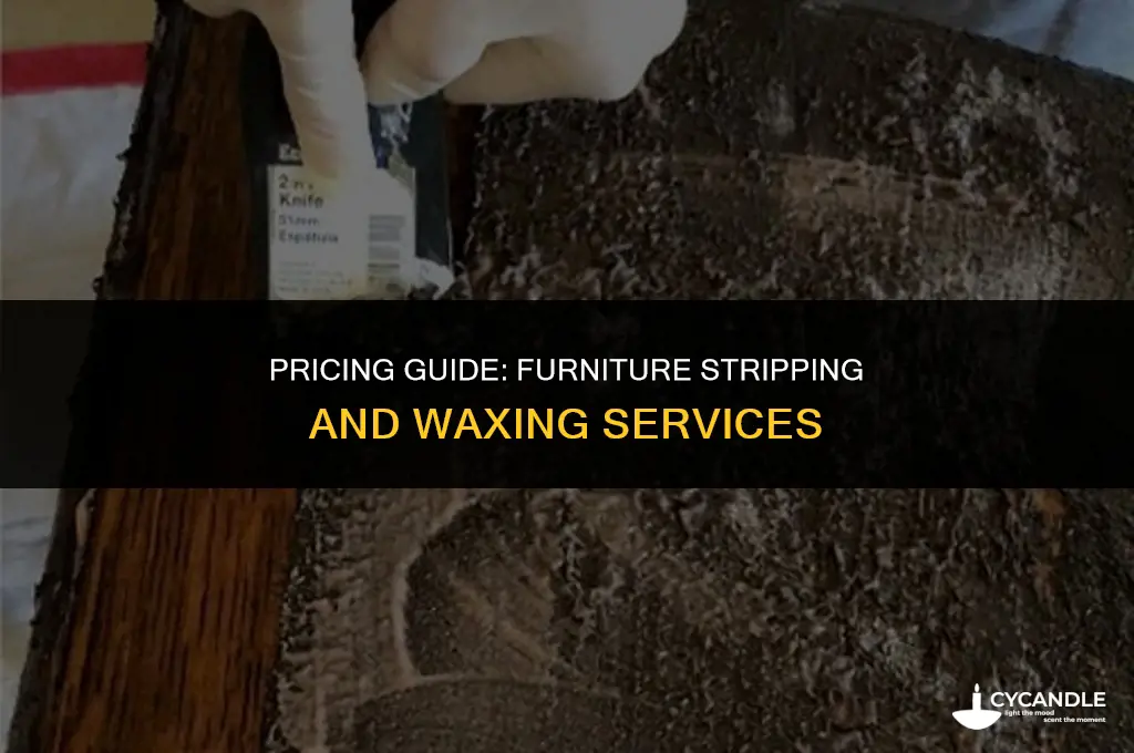 how much charge moving furniture for strip and wax
