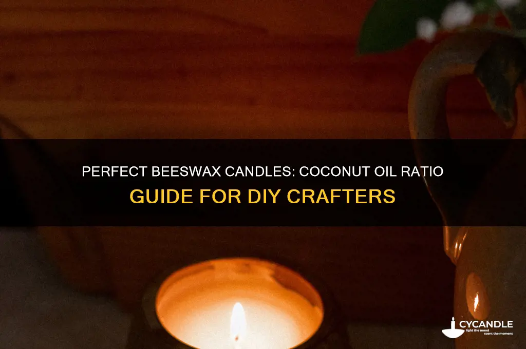 how much coconut oil to make beeswax candles