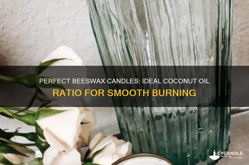 how much coconut oil to use in beeswax candle