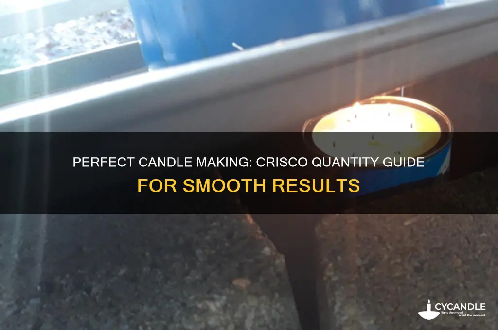 how much crisco for candles