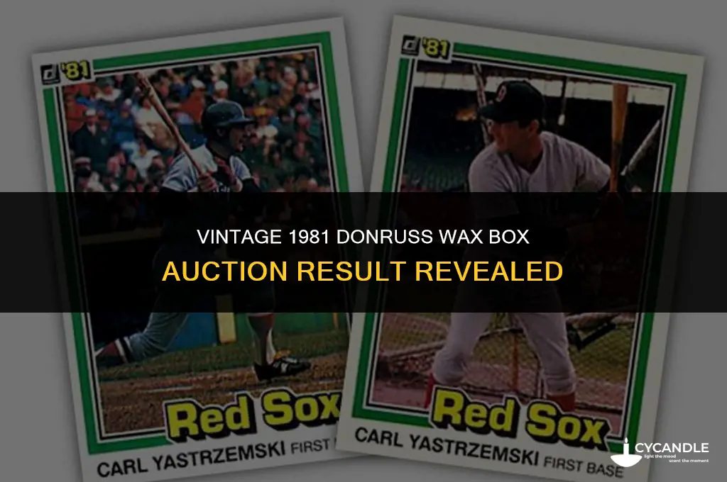 how much did a 1981 donruss wax box sell for