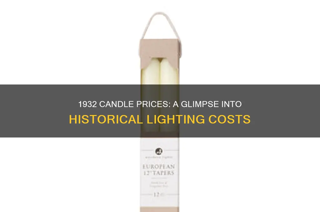 how much did candles cost in 1932