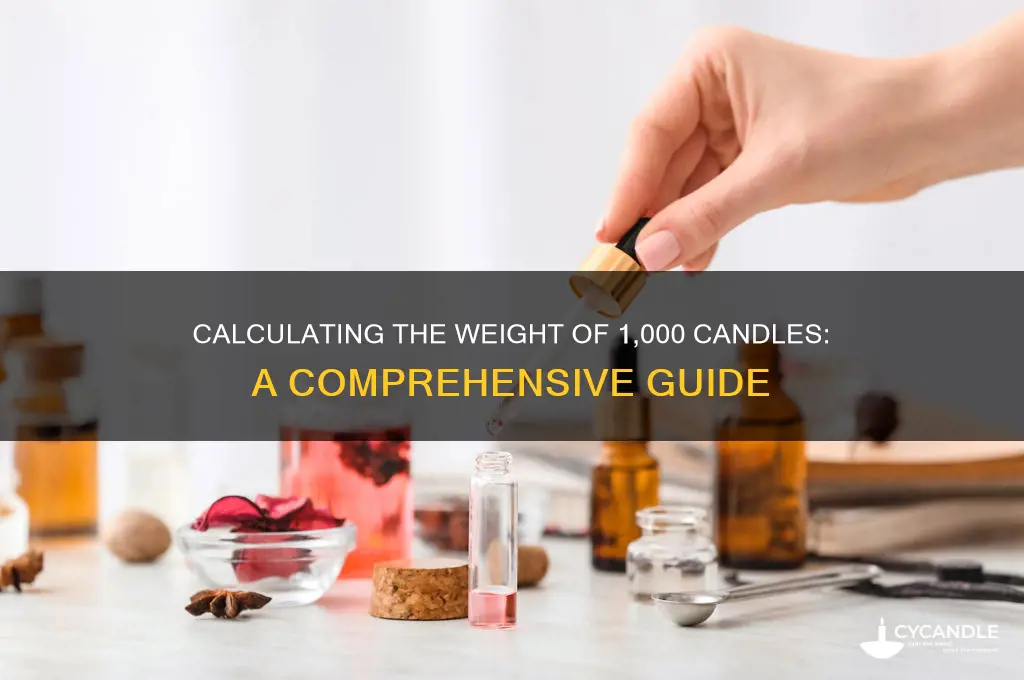 how much do 1000 candles weight