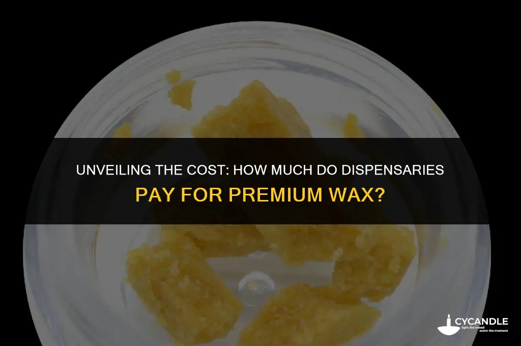 how much do dispensaries pay for wax