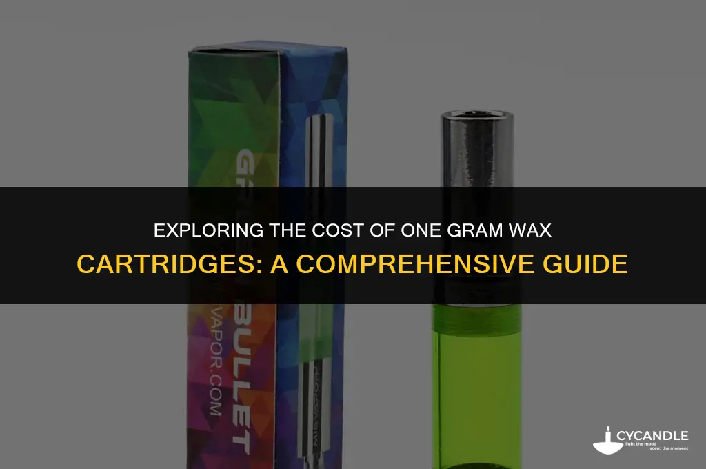 how much do one gram wax cartridge cost