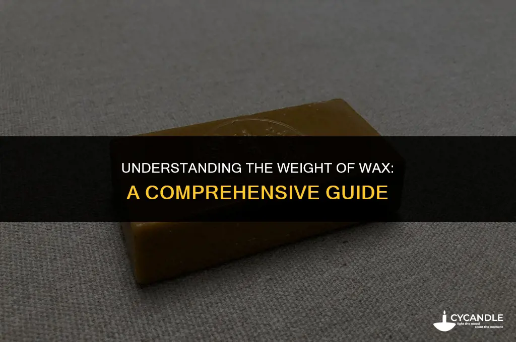 how much does 1 kg of wax weigh