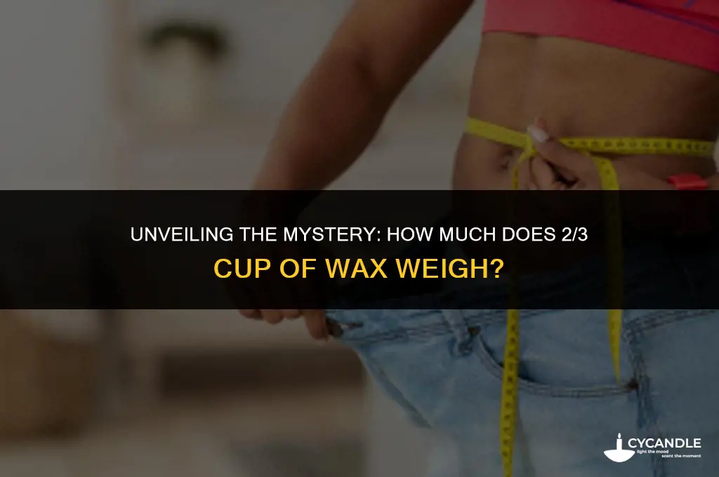 how much does 2 3 cup of wax weigh
