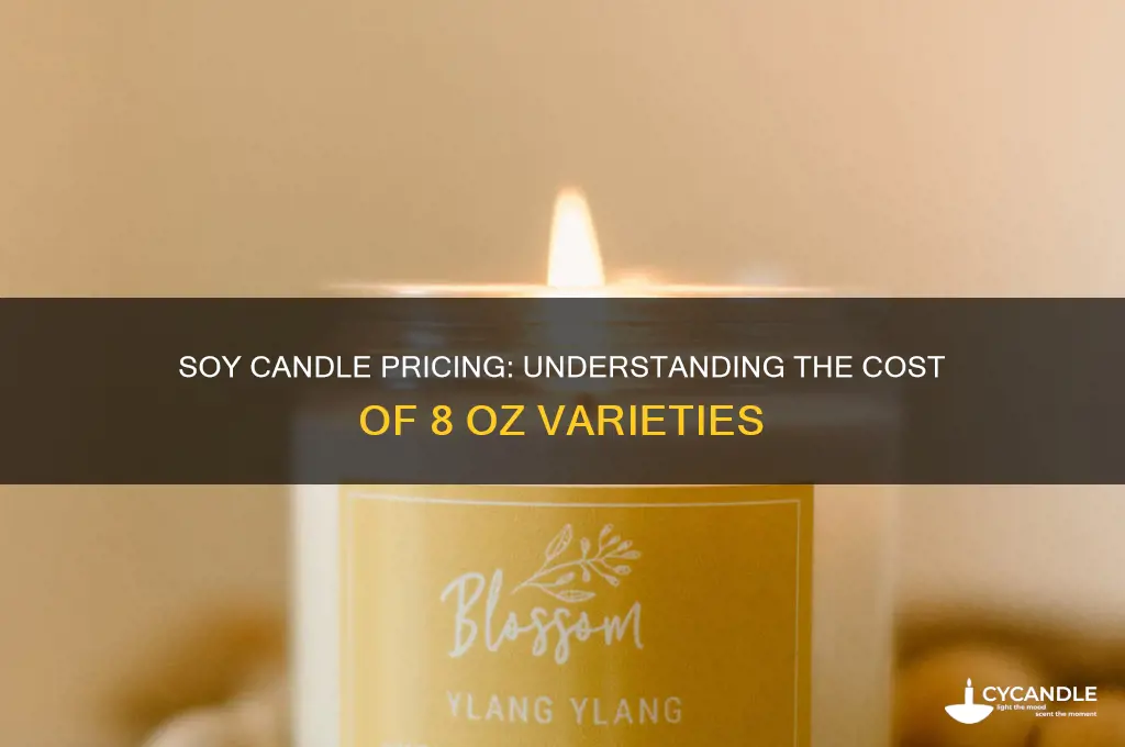 how much does 8 oz soy candles cost