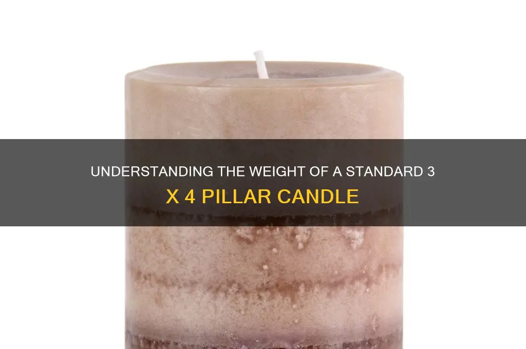 how much does a 3 x 4 pillar candle weigh
