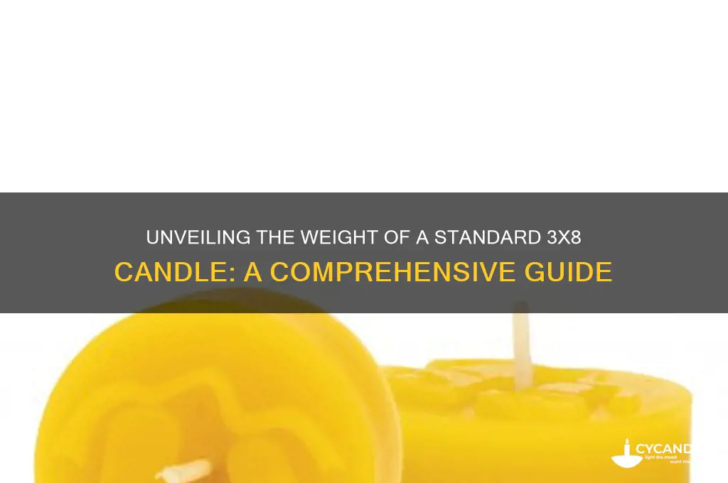 how much does a 3 x8 candle weigh