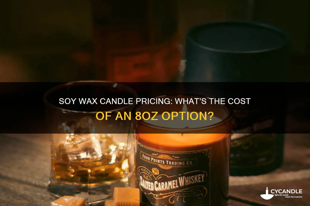 how much does a 8oz soy wax candle cost