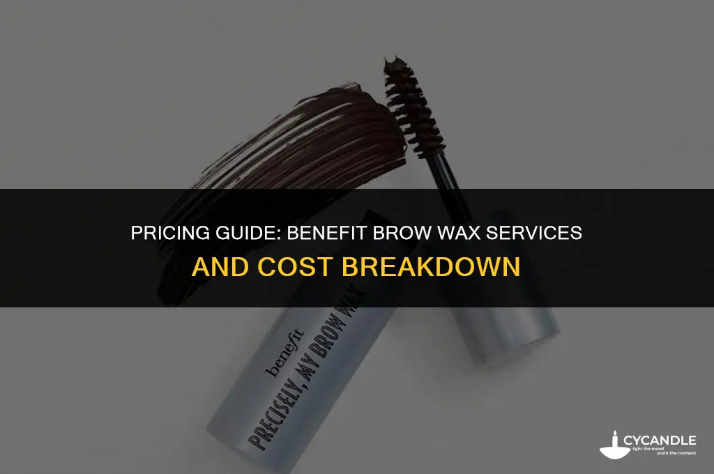 how much does a brow wax cost at benefit
