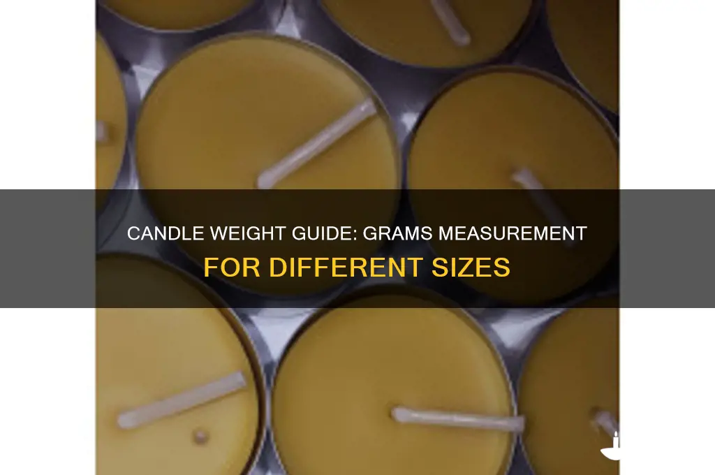 how much does a candle weigh in grams