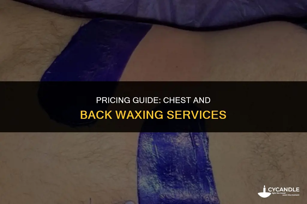 how much does a chest and back wax cost