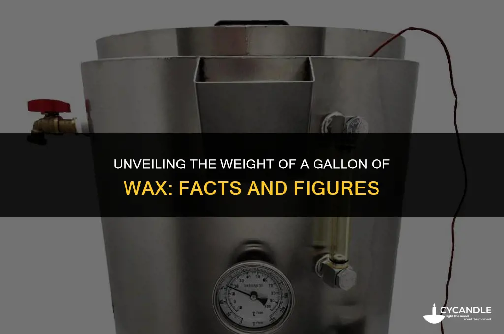 how much does a gallon of wax weigh